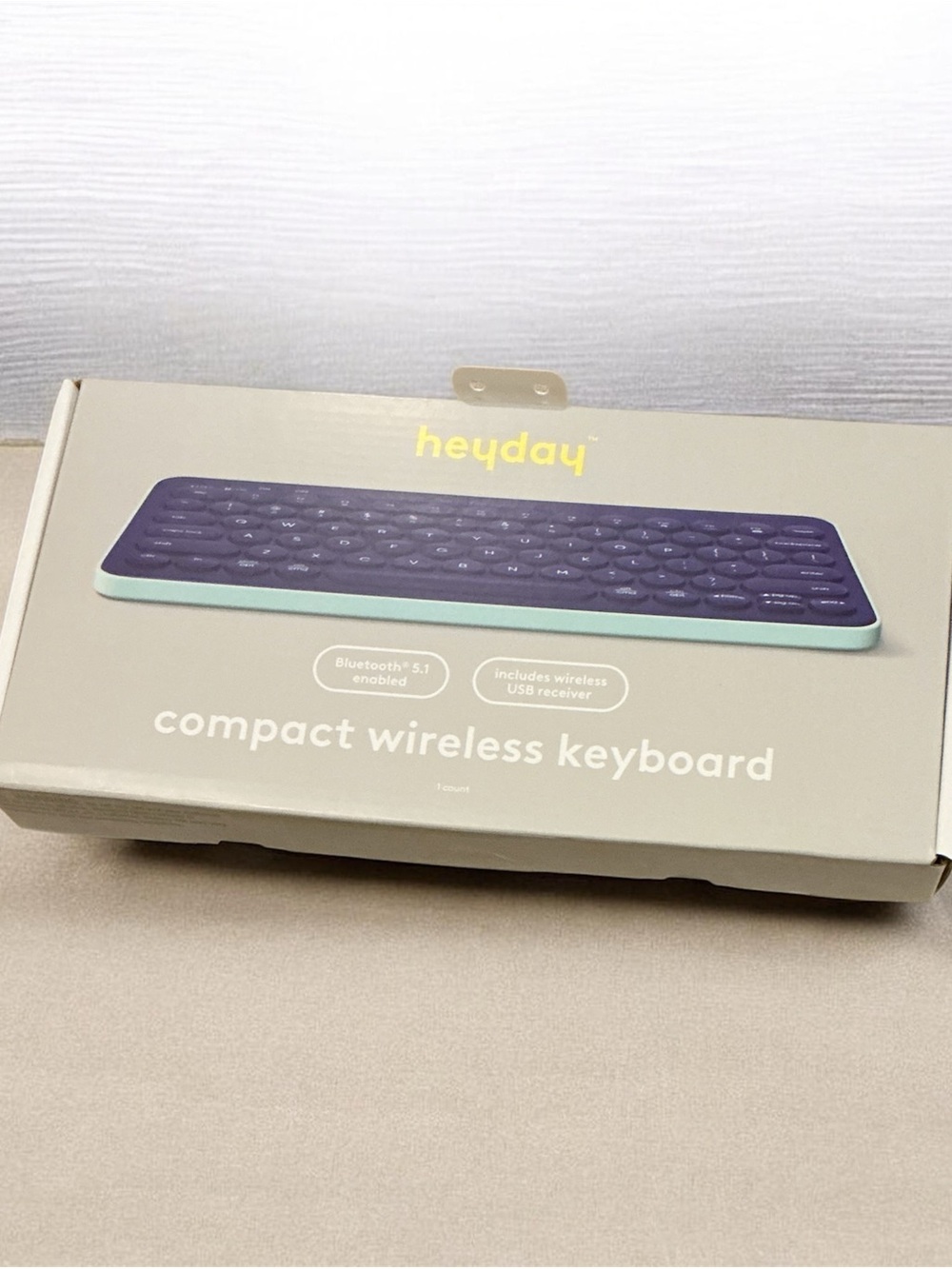 heyday Compact Wireless Keyboard - Purple with Mint Trim